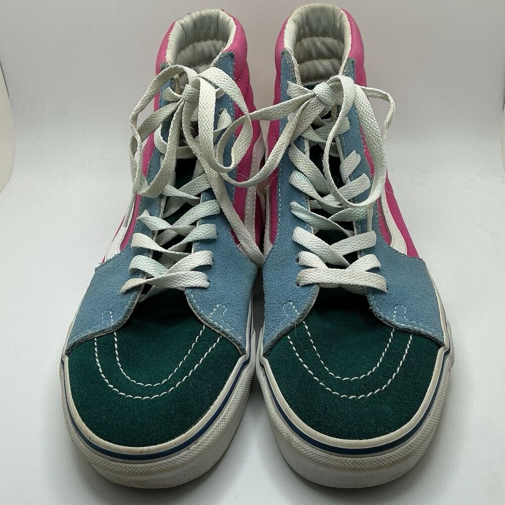 Unisex Vans Colorblock Multicolor Hightop suede & canvas shoes Sneakers M8/W9.5